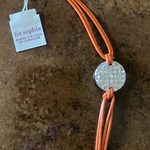 NWT Lia Sophia orange crystal spotlight bracelet - Picture 5 of 9